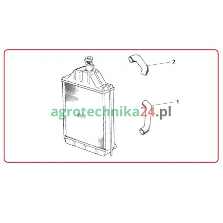 Przewód chłodnicy dolny MF 1860374M2