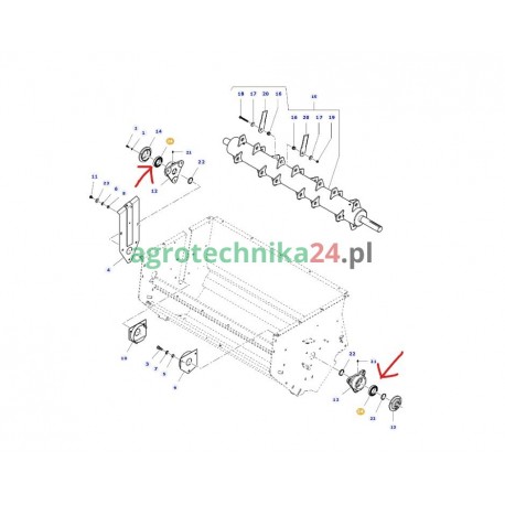 Łożysko kulkowe wahliwe R 45- 90 x 35 mm Massey Ferguson LA340403646