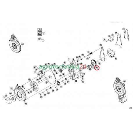 Koło pasowe turbiny siewnika Kuhn N1500970