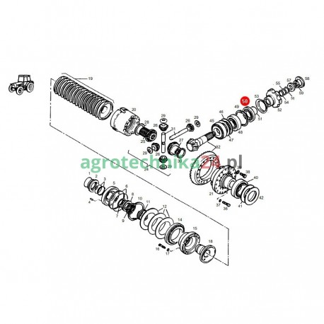 Pierścień simering osi przedniej Fendt H926301020120