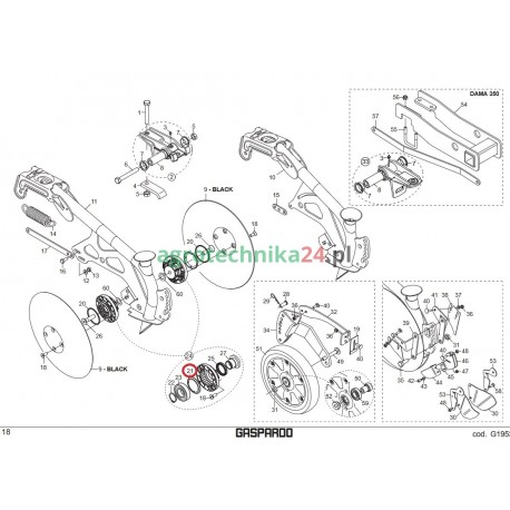 Podkładka stożkowa siewnika Maschio Gaspardo G16244181R