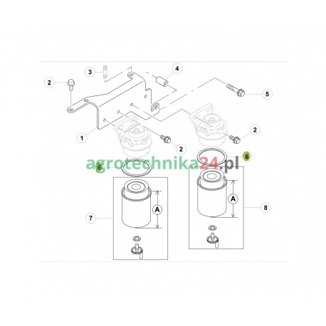 Uszczelka filtra paliwa Claas 6005023307