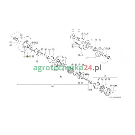Klin wariatora młocarni CLAAS 629863 12x14x160