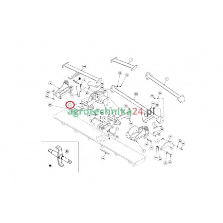 Głowica zaczepu brony wirnikowej Sulky 721948
