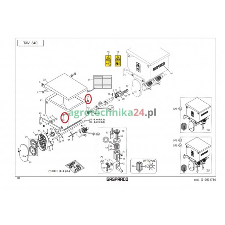 Zatyczka zbiornika siewnika Maschio Gaspardo G66248223R