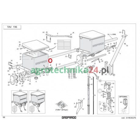 Plastikowy zbiornik do nawozu MICRO 250 G19002932R