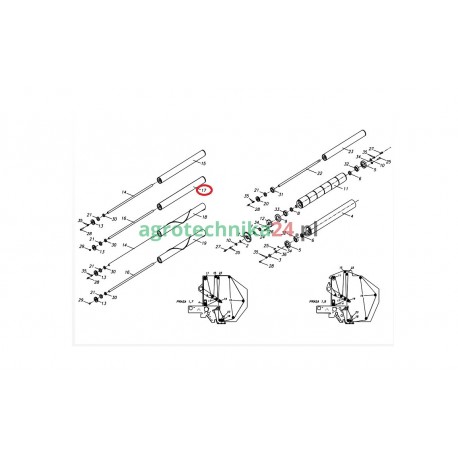 Rurka rolki napinającej prasy Unia 1,7 5595/751-19-210