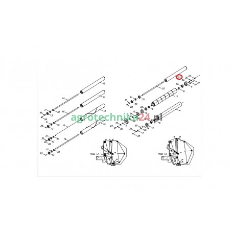 Rurka rolki wzmocnionej prasy Unia 1,7-1,9 5595/751-19-610