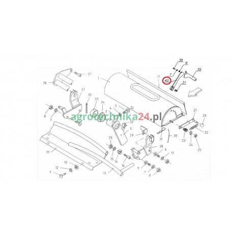 Dźwignia spawana prasy Unia Famarol 5595/017-05-100