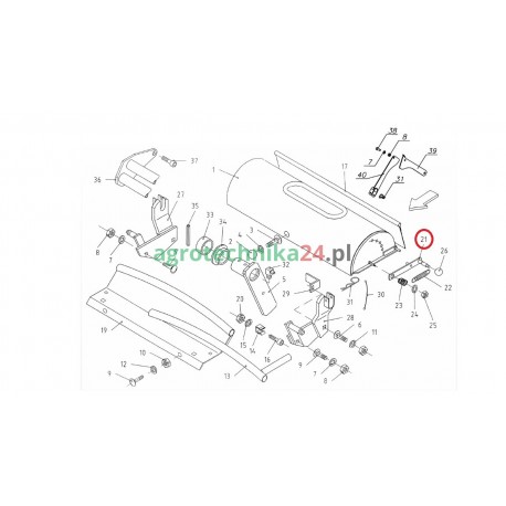 Dźwignia spawana prasy Unia Famarol 5595/017-03-500