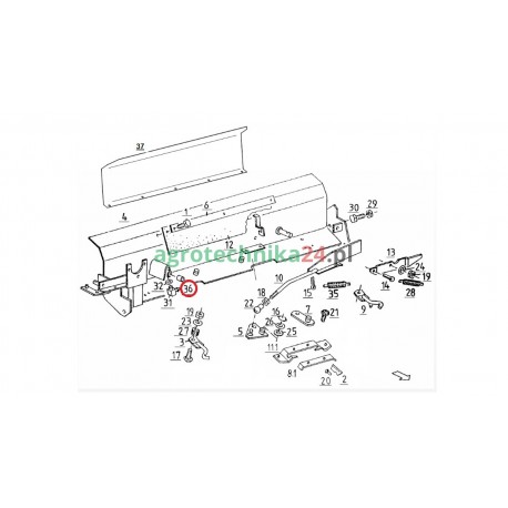 Tulejka prasy Unia Famarol 5595/017-02-624