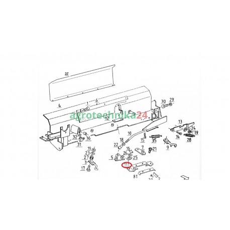 Uchwyt nożyka prasy Unia Famarol 5595/008-00-008