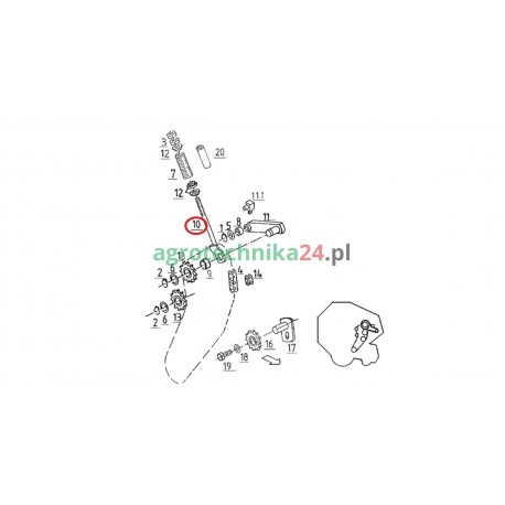 Pręt napinacza prasy Unia Famarol 5595/006-02-300