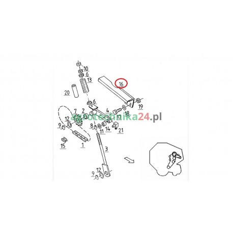 Osłona łańcucha prasy Unia Famarol 5595/006-00-007