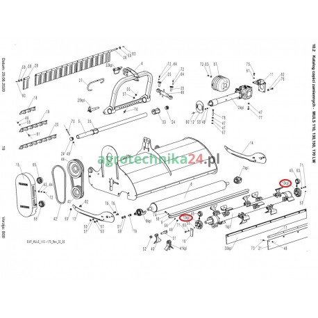 Wspornik łożyska wirnika 114,3 kpl Tehnos T03839
