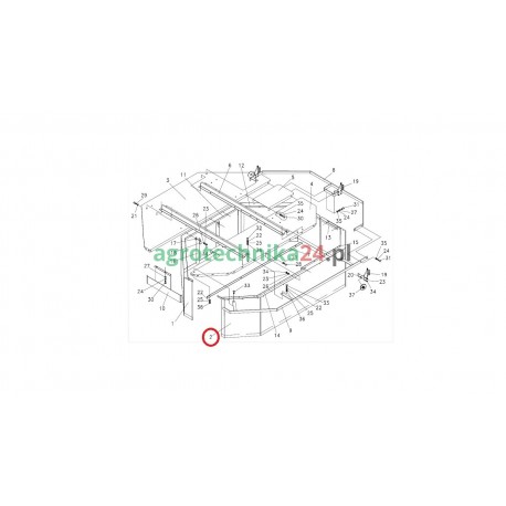 Fartuch tylny kosiarki Mewa Unia Famarol 5125/540-03-200