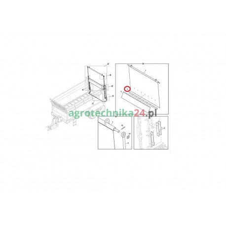 Pas uszczelniający rozrzutnika obornika Tytan Unia 2222/09-00-003