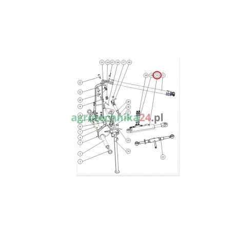 Cylinder hydrauliczny tłokowy pługu Unia Tur CJ-S457-16-63/36/195