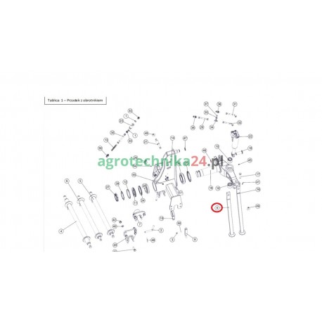 Podpórka kpl. pług Unia IBIS 1127/00-600/0