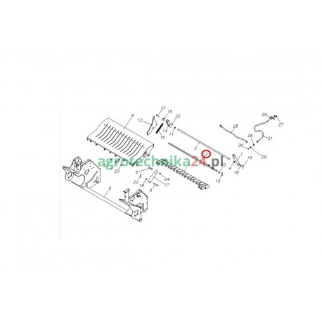 Oś noży prasy Unia Famarol 5595/103-02-201
