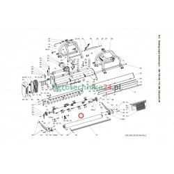 Wał wsporczy kosiarki Tehnos MU220 T12756