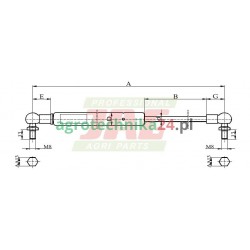 Siłownik gazowy Claas Tucano 0007988570
