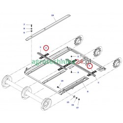 Łańcuch boczny podajnika pochyłego kombajnu AGCO Massey Ferguson Fendt LA344381280