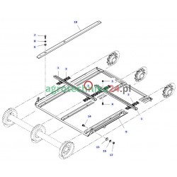 Łańcuch środkowy podajnika pochyłego kombajnu AGCO Massey Ferguson Fendt LA344381281