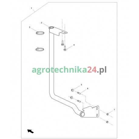 Wspornik terminala Massey Ferguson ACP1018930
