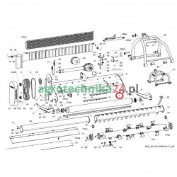 Wał wsporczy kosiarki Tehnos MU170 MB170 T02667