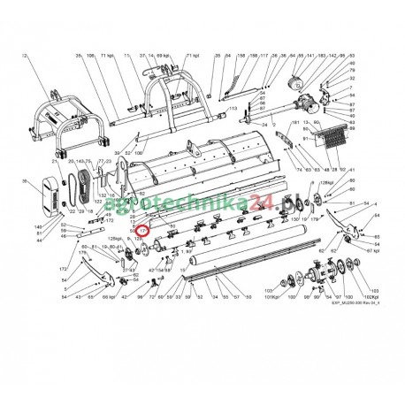 Osłona gumowa tylna kosiarki Tehnos T02496