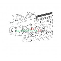 Wał wsporczy kosiarki Tehnos MU280R T02448