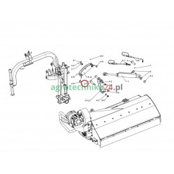 Sworzeń I spawany kosiarki Tehnos T00329