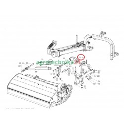 Dźwignia podnosząca kpl. kosiarki Tehnos T14006