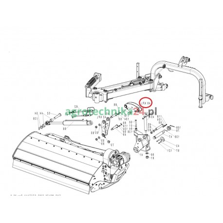Dźwignia podnosząca kpl. kosiarki Tehnos T14006