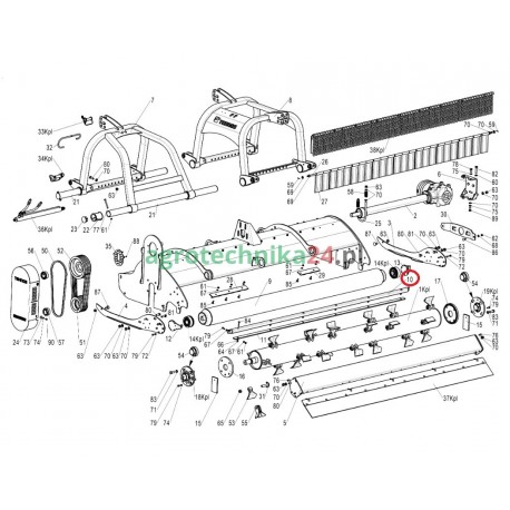 Element czyszczący kosiarki Tehnos MU 300R T12982