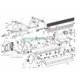 Oś osłony kosiarki Tehnos MU 300R T07239
