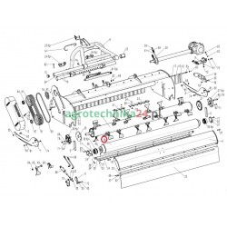 Wał wsporczy rozdrabniacza polowego Tehnos MP280R T04598