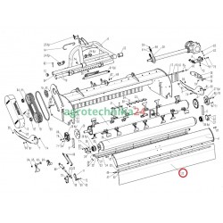 Osłona gumowa tylna  rozdrabniacza polowego Tehnos MP280R T04540