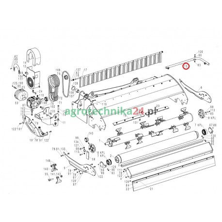 Rura zabezpieczająca kosiarki TehnosMB 170,200 T03367