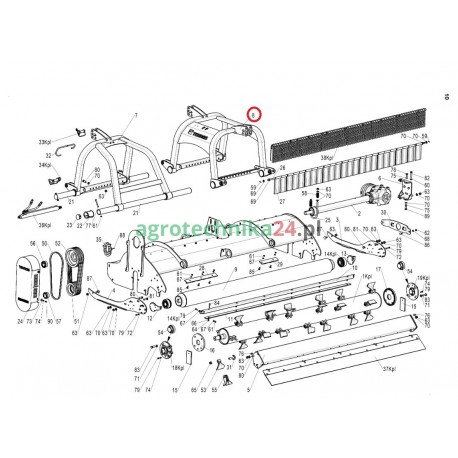 Zawieszenie obustronne kosiarki Tehnos MU 250-300R T02472
