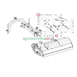 Pierścień zabezpieczający kosiarki Tehnos MB 170-220 T02228