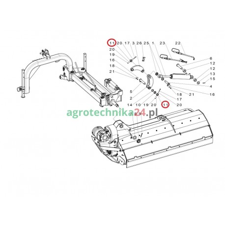 Pierścień zabezpieczający kosiarki Tehnos MB 170-220 T02228