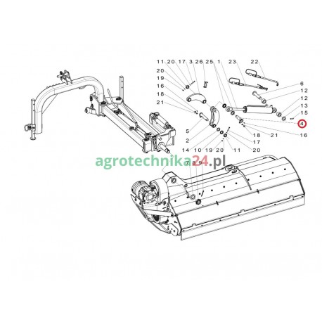 Sworzeń spawany kosiarki Tehnos MB 170-220 T02226