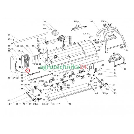 Koło pasowe kosiarki Tehnos MUL 110-150 12107
