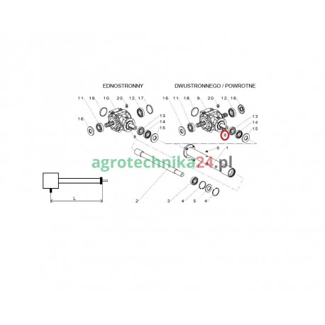 Przekładnia dwustronna Tehnos MUL T02221