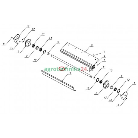 Oś dolna prasy Unia 5595/041-01-701