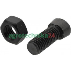 Śruba płużna, łeb owalny M12x37 mm kl.12.9