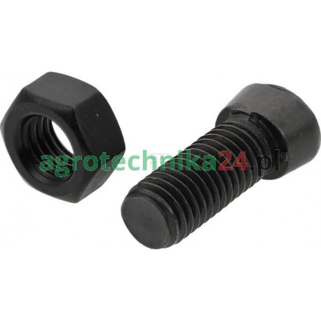 Śruba płużna, łeb owalny M12x37 mm kl.12.9