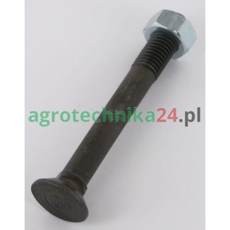 Śruba płużna 4-kątna z podsadzeniem M12x100 z nakrętką